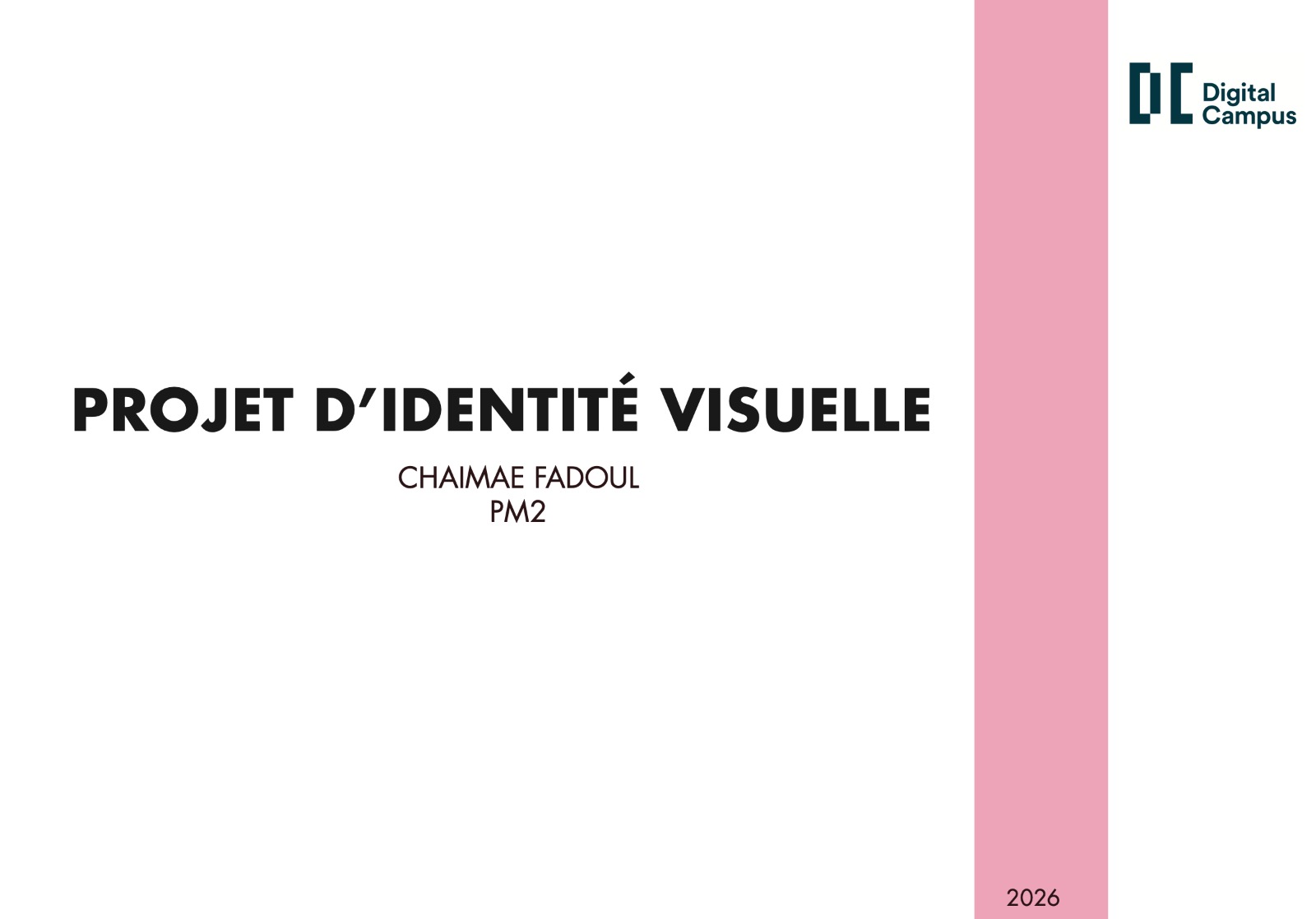 Création de logotype pour un projet d'identité visuelle réalisé par Chaimae Fadoul